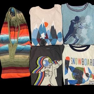 Gymboree boys’ 5 pc tops bundle, size 6